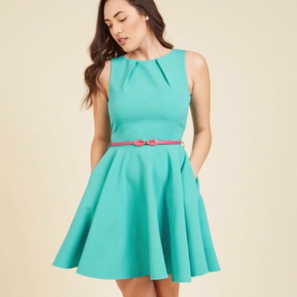 ModCloth Luck Be a Lady Dress in Robin’s Egg